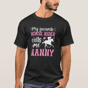 Horse Show Nanny Grandma Proud Equestrian Nanny T-Shirt