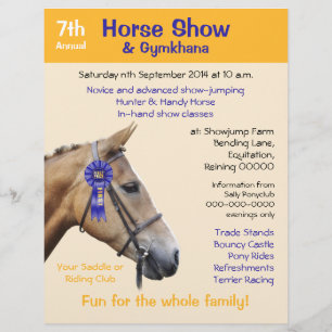 Horse show or gymkhana event flyer