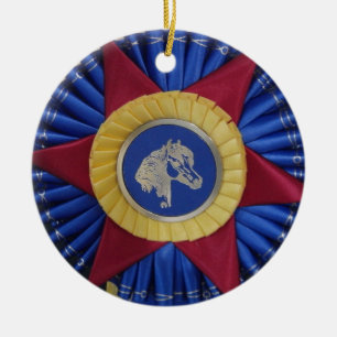 Horse Show Rosette Ceramic Tree Decoration