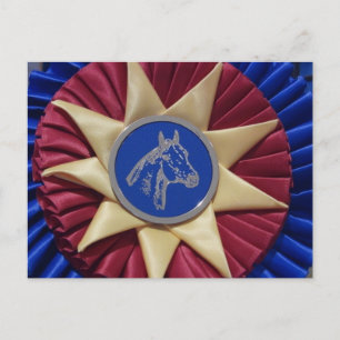 Horse Show Rosette Postcard