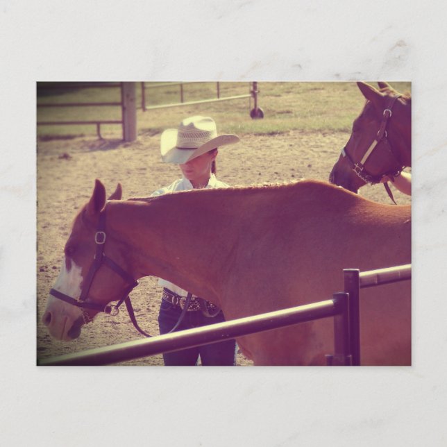 Horse Show Showmanship Postcard (Front)