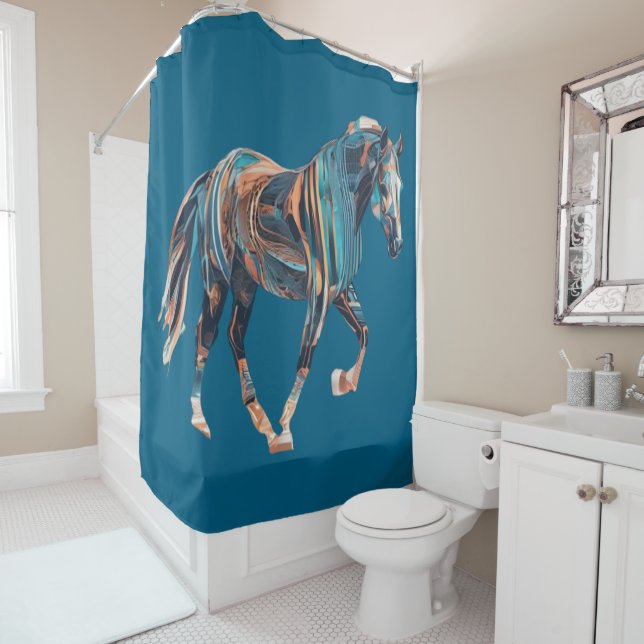 Horse Shower Curtain (In Situ)