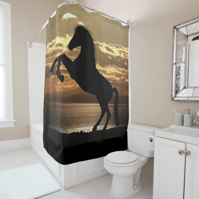 horse shower curtain (In Situ)