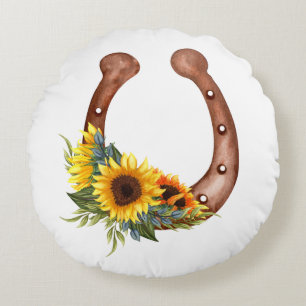 Horse Shu Round Cushion