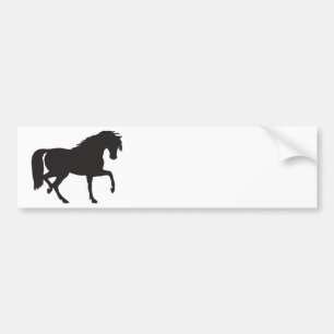 Horse Silhouette - Change background colour! Bumper Sticker