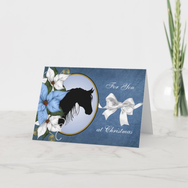Horse Silhouette Christmas Card (Front)