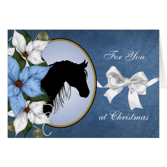 Horse Silhouette Christmas Card