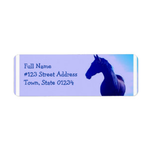 Horse Silhouette Design Return Address Label
