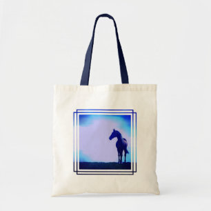 Horse Silhouette Design Tote Bag