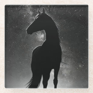 Horse Silhouette Glass Coaster