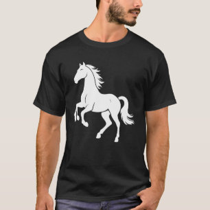 Horse Silhouette Graphic Equestrian Horseback Ridi T-Shirt