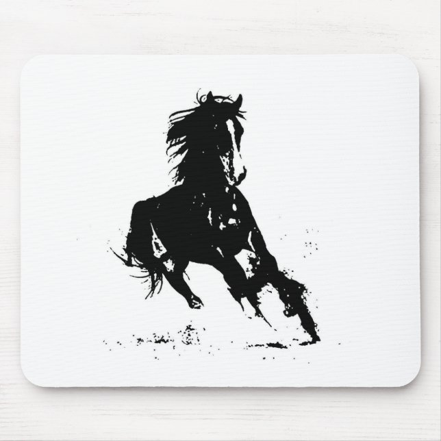 Horse Silhouette Mouse Mat (Front)