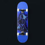 Horse Skateboard Running In Blue Starry Night<br><div class="desc">Skateboards with Neon Blue Horse Running At Moonlight Starry Night Magic Horses Drawing - Customisable - or Choose / Add Your Unique Text / Colour - Make Your Special Skateboard Gift - Resize and move or remove and add elements / image with Customisation tool ! Drawing and Design by MIGNED....</div>