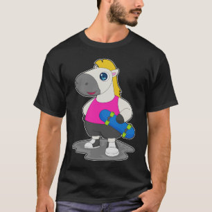 Horse Skater Skateboard Sports T-Shirt