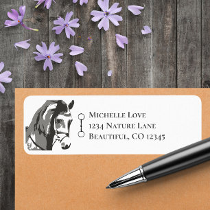 Horse Sketch and Snaffle Bit in Grey Address