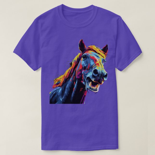 Horse Smiling T-Shirt (Design Front)