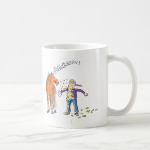 Horse sneezes coffee mug