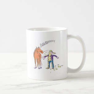 Horse Sneezes Funny cartoon Coffee Mug