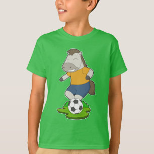 Horse Soccer player Soccer T-Shirt
