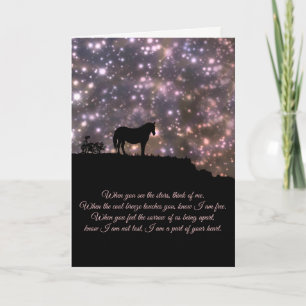 Horse Spiritual Poem Sympathy Card