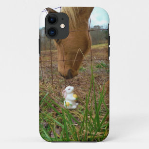 horse & Spring flower Bunny iPhone 11 Case
