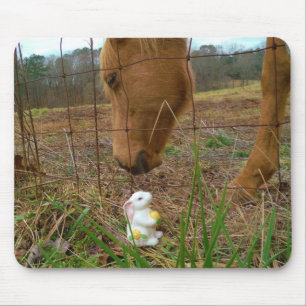 horse & Spring flower Bunny Mouse Mat