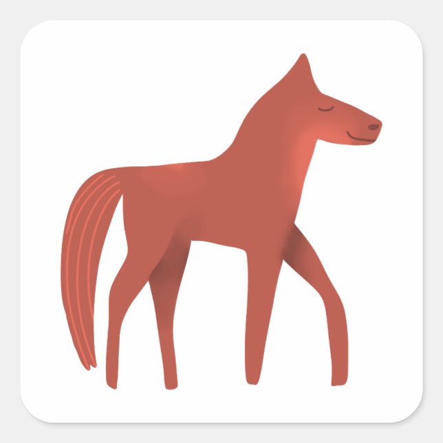 Horse  square sticker (Front)