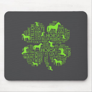 Horse St. Patrick's Day Iri-shirt - Clover Tee  Mouse Mat