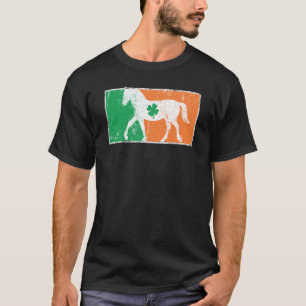 Horse St Patrick's Day Irish Flag C Distressed T-Shirt