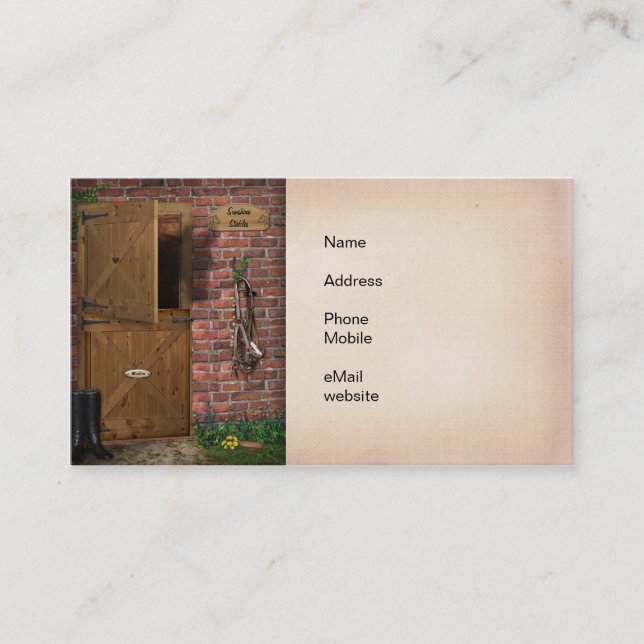Horse Stable Business Card (Front)