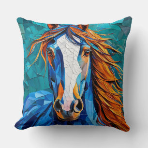 Horse Stained Glass Cushion