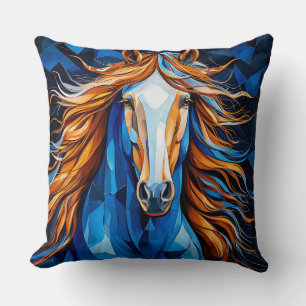 Horse Stained Glass Cushion