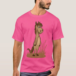 horse standing disgust and bord friend T-Shirt