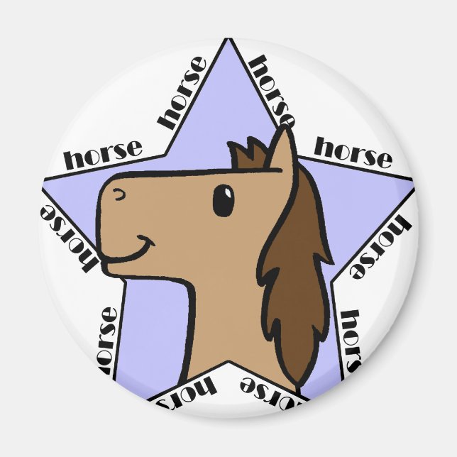 Horse Star Magnet (Front)