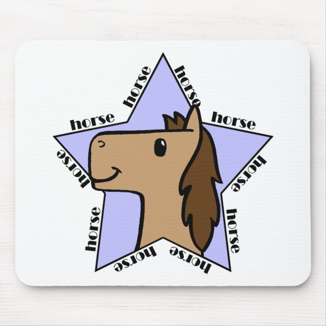 Horse Star Mouse Mat (Front)
