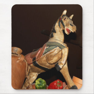 Horse Statue and Decor at Mexican Restaurant Photo Mouse Mat