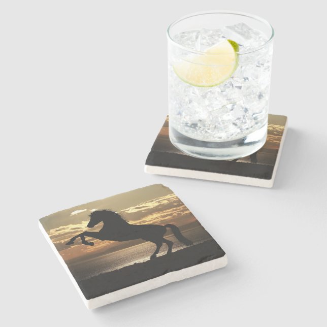horse stone coaster (Side)