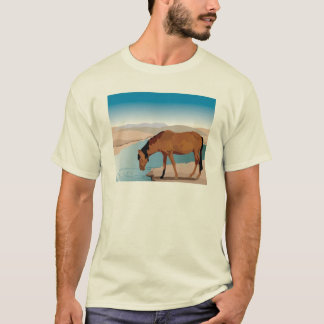 Horse Stops for a Drink in Western Scene T-Shirt