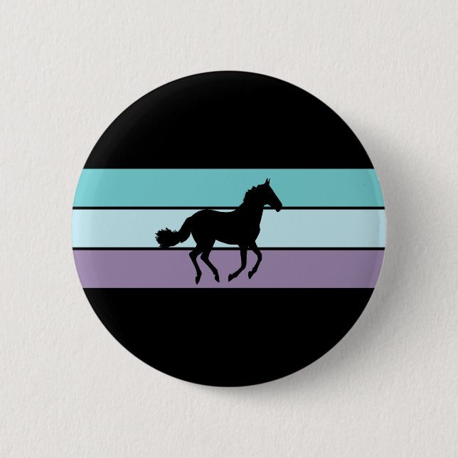 Horse Stripes 6 Cm Round Badge (Front)