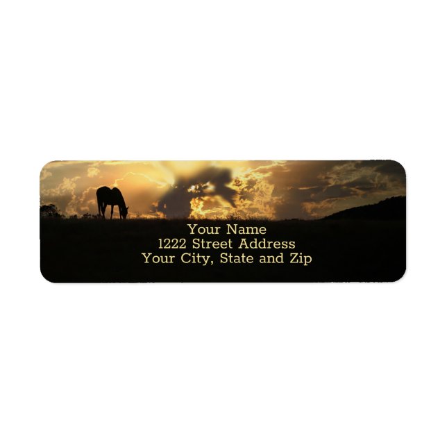 Horse Sunrise Beautiful Nature (Front)