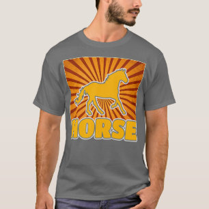 Horse Sunset Retro Vintage 70s Farming Animal T-Shirt