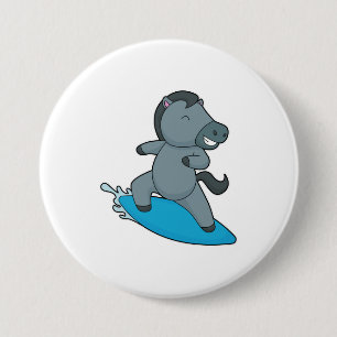 Horse Surfer Water sports 7.5 Cm Round Badge