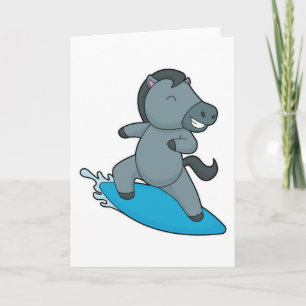 Horse Surfer Water sports Card
