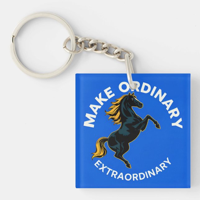 Horse Symbolising Motivation Key Ring (Front)