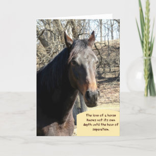 Horse Sympathy Card with Quote