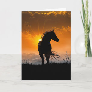 Horse Sympathy Condolences Loss of Horse Windblown Card