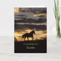 Horse Sympathy Custom Name Galloping Horse