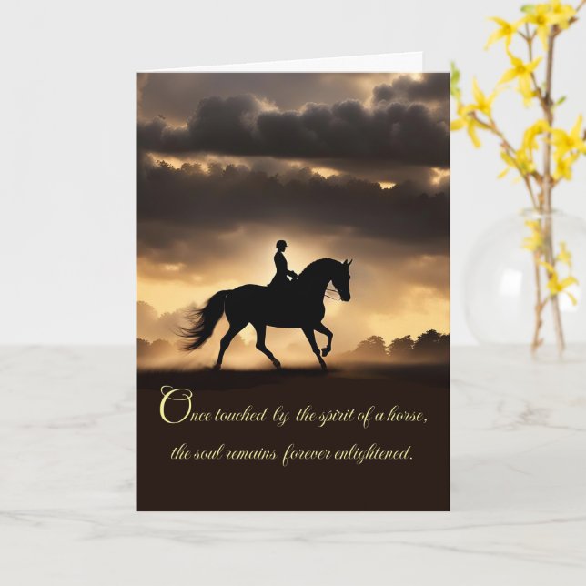 Horse Sympathy Loss of Horse Card (Yellow Flower)