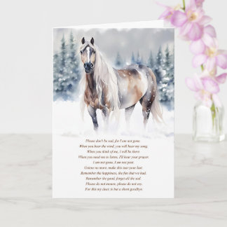 Horse Sympathy Loss with Spiritual Poem  Card