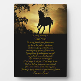 Horse Sympathy Memorial Custom Name Plaque